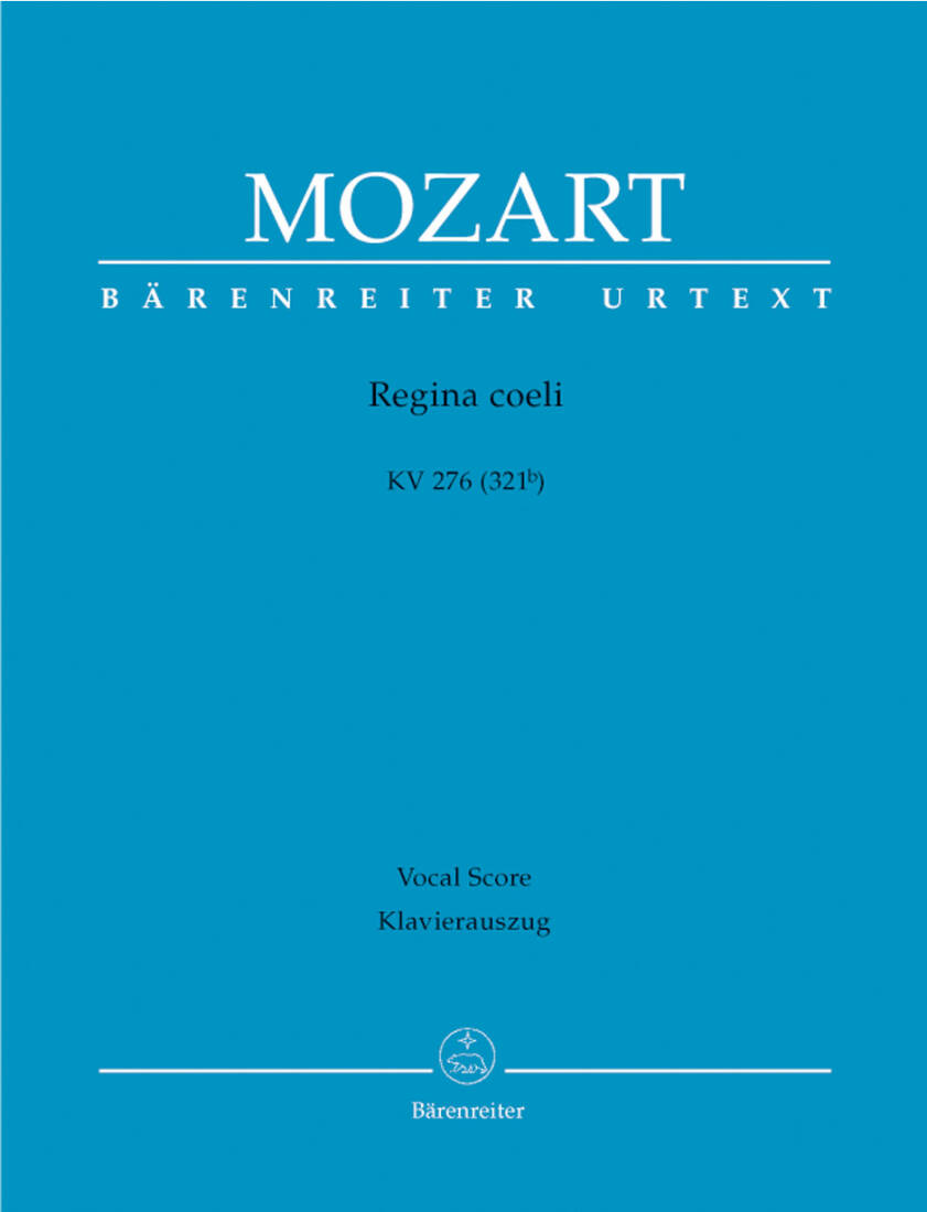 Regina Coeli in C Major K. 276 (321b) - Mozart - Vocal Score, Urtext Edition