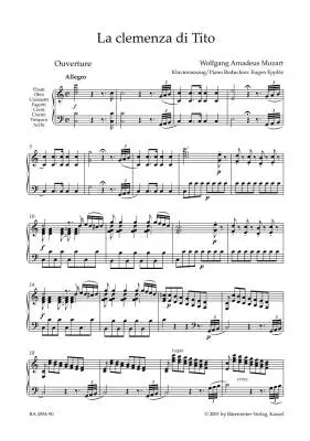 La Clemenza Di Tito K. 621 - Mozart - Vocal Score, Urtext Edition - Vocal, Orchestra, Stage Music