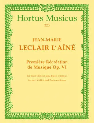 Baerenreiter Verlag - Premiere Recreation de Musique fur Zwei Violinen und Basso Continuo Op. 6 - Leclair - Performance Score, Set of Parts - Violin, Basso Continuo
