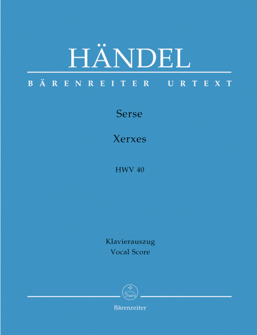 Serse - Xerxes HWV 40 - Handel - Vocal Score, Urtext Edition - Soloists, Orchestra