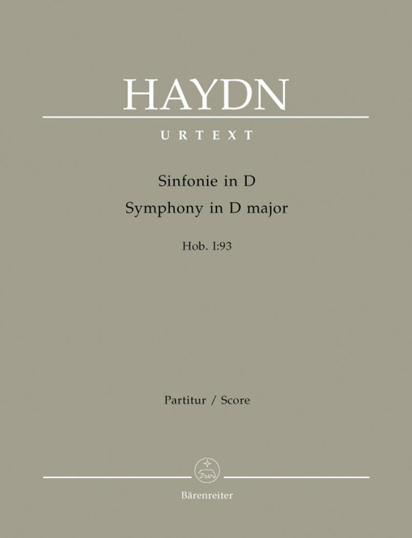 Symphony in D Major Hob. I:93 - Haydn - Score, Urtext Edition - Orchestra