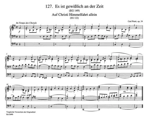 Choralvorspiele Op. 34, 127-193 - Piutti - Performance Score - Organ