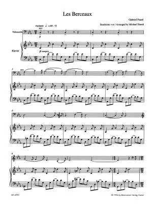 4 Melodies - Faure - Performance Score, Part - Violoncello, Piano