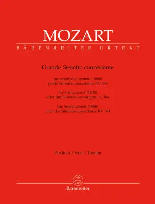 Baerenreiter Verlag - Grande Sestetto Concertante fur Streichsextett (1808) - Mozart - Score, Urtext Edition - String Sextet
