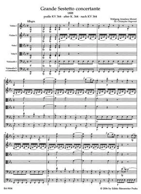 Grande Sestetto Concertante fur Streichsextett (1808) - Mozart - Score, Urtext Edition - String Sextet
