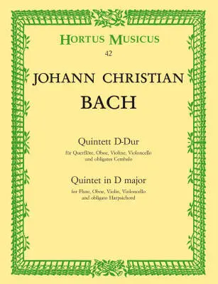 Baerenreiter Verlag - Quintett fur Querflote, Oboe, Violine, Violoncello und Obligates Cembalo D-dur - Bach - Performance Score, Set of Parts