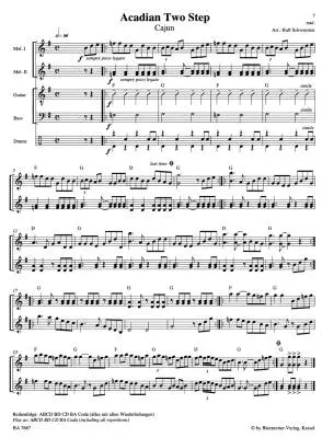 Zydeco - Cajun - Score, Set of Parts - Accordion