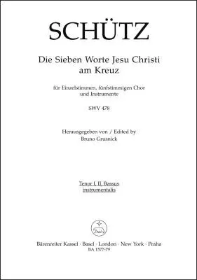 Baerenreiter Verlag - Die Sieben Worte Jesu Christi am Kreuz SWV 478 - Schutz - Tenor Solo Part, Urtext Edition