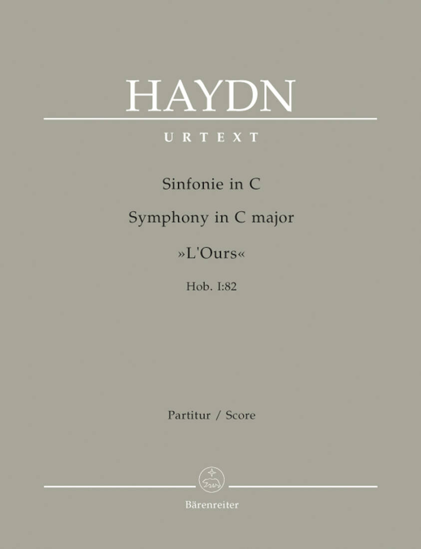 Symphony in C Major Hob. I:82 \'\'l\'Ours\'\' - Haydn - Score, Urtext Edition - Orchestra