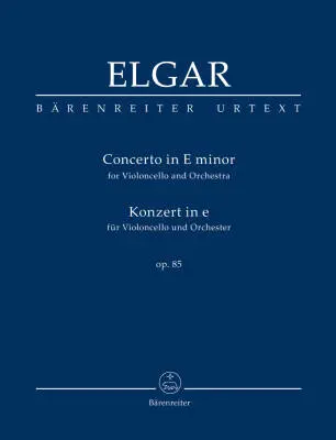 Baerenreiter Verlag - Concerto for Violoncello and Orchestra in E Minor Op. 85 - Elgar - Study Score, Urtext Edition - Violoncello, Orchestra