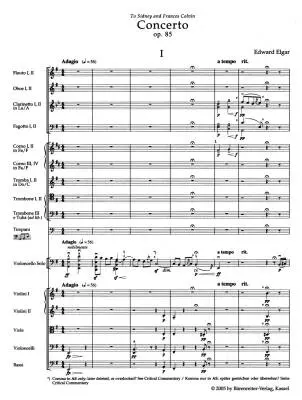 Concerto for Violoncello and Orchestra in E Minor Op. 85 - Elgar - Study Score, Urtext Edition - Violoncello, Orchestra