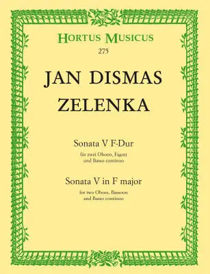 Baerenreiter Verlag - Sonata V for Two Oboes, Bassoon and Basso Continuo in F Major ZWV 181,5 - Zelenka - Performance Score, Set of Parts