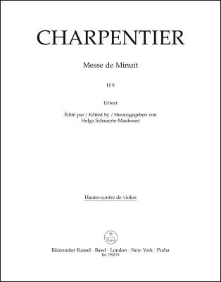 Baerenreiter Verlag - Messe de Minuit pour Noel H 9 - Charpentier - Viola I Part, Urtext Edition