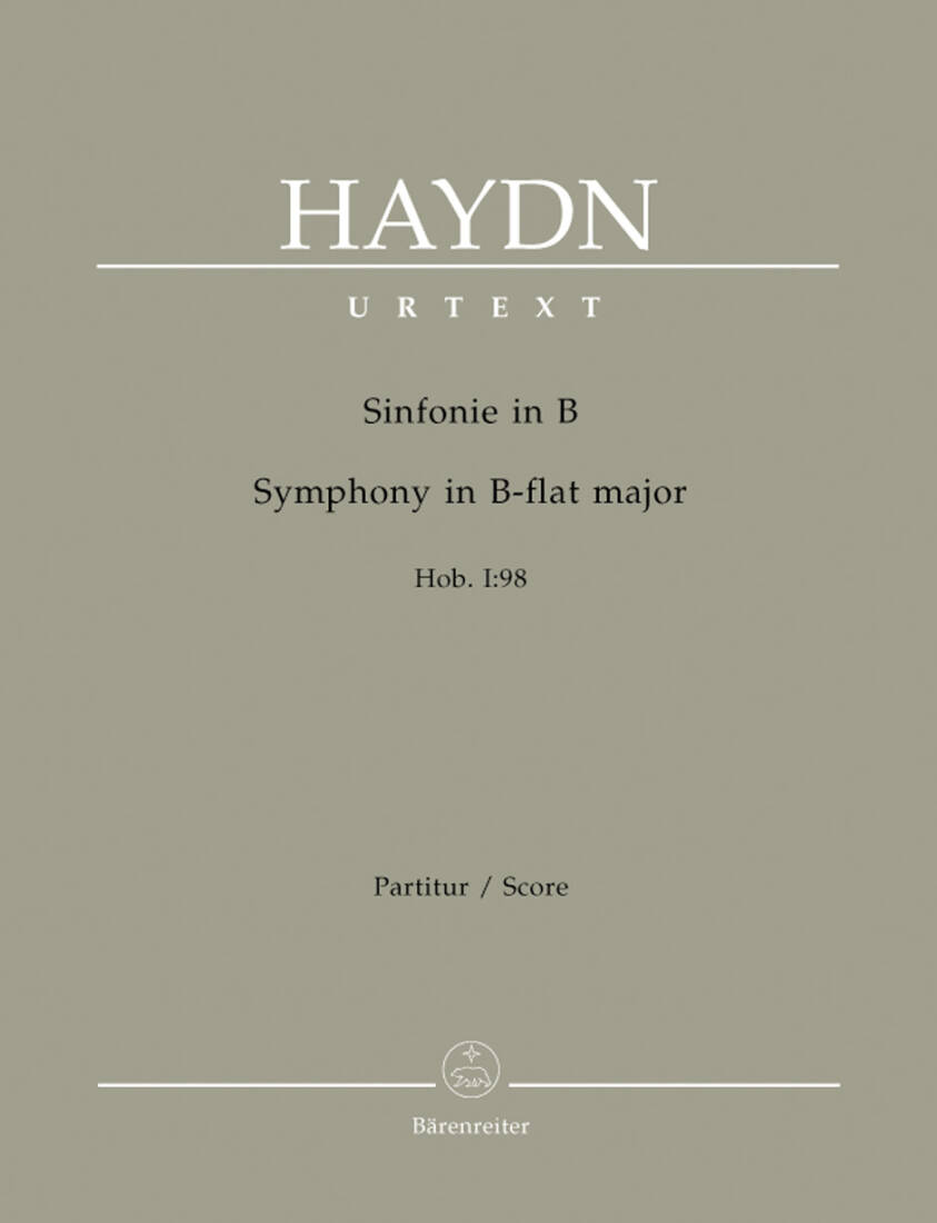 Symphony in B-flat Major Hob. I:98 - Haydn - Score, Urtext Edition - Orchestra