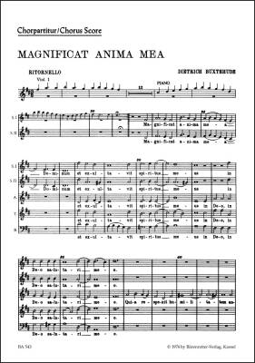 Magnificat Anima Mea Buxwv-anh 1 - Buxtehude - Choral Score - Choir, Strings, Basso Continuo