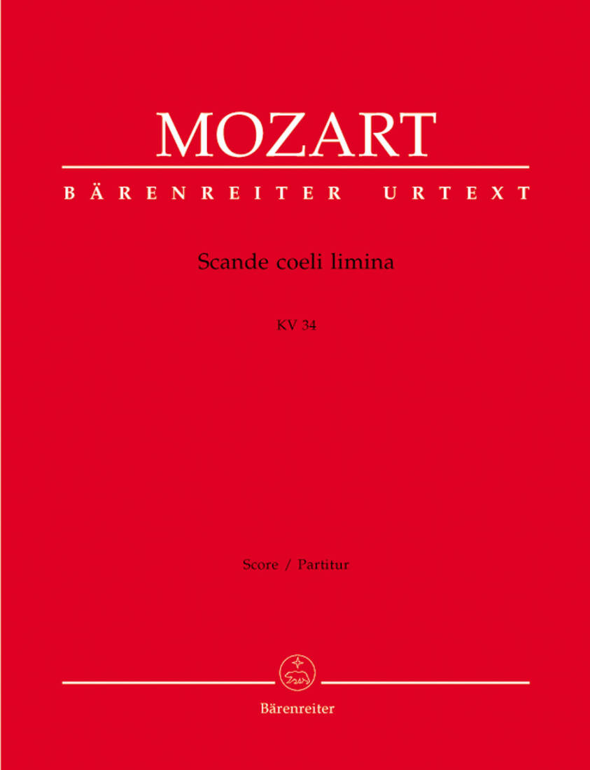 Scande Coeli Limina K. 34 - Mozart - Score, Urtext Edition