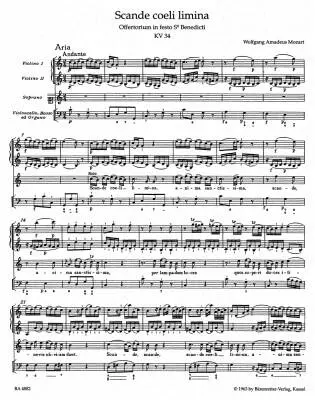 Scande Coeli Limina K. 34 - Mozart - Score, Urtext Edition