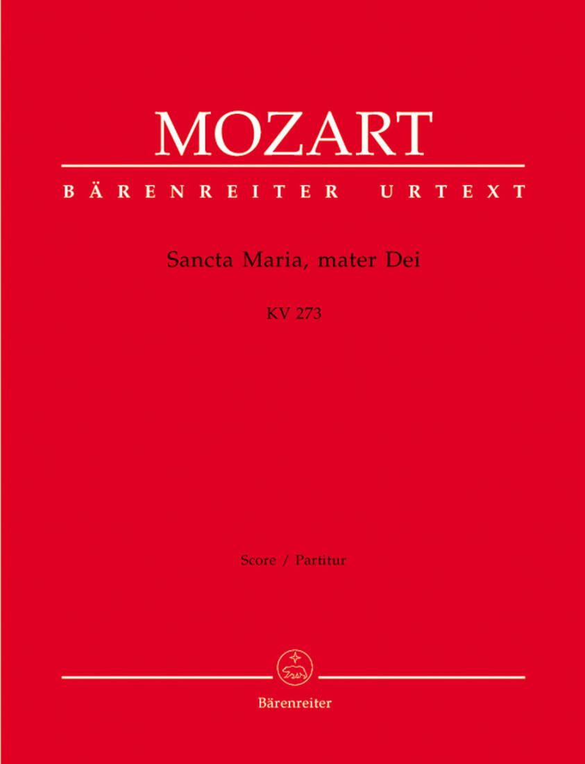 Sancta Maria, Mater Dei K. 273 - Mozart - Score, Urtext Edition - Choir, Strings, Organ