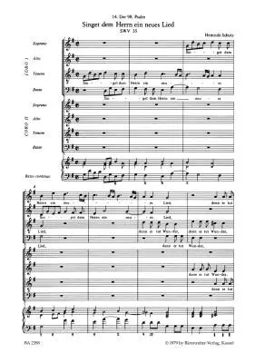 Singet dem Herrn ein Neues Lied fur Zwei Vierstimmige Chore und Basso Continuo SWV 35 - Schutz - Choral Score - Choir