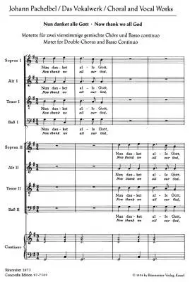 Now Thank We All Our God - Pachelbel - Choral Score - Choir, Basso Continuo