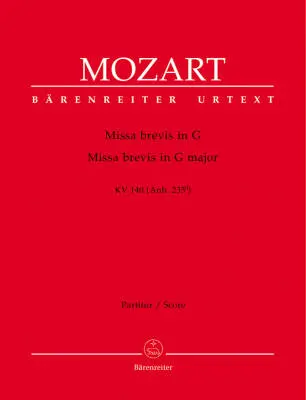 Baerenreiter Verlag - Missa Brevis in G Major K. 140 (235d) - Mozart - Score, Urtext Edition