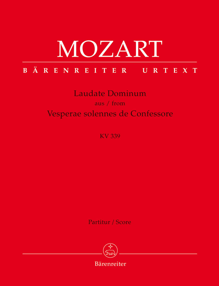 Laudate Dominum K. 339 - Mozart - Score, Urtext Edition