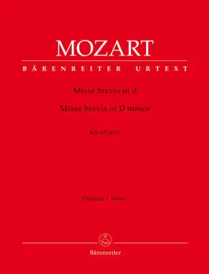 Baerenreiter Verlag - Missa Brevis in D Minor K. 65 (61a) - Mozart - Score, Urtext Edition