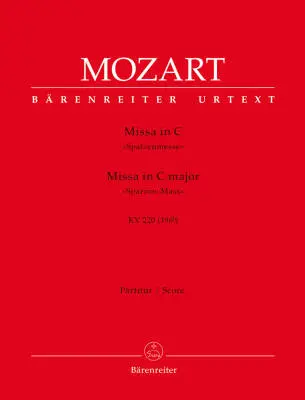 Baerenreiter Verlag - Missa in C Major K. 220 (196b) Sparrow Mass - Mozart - Score, Urtext Edition