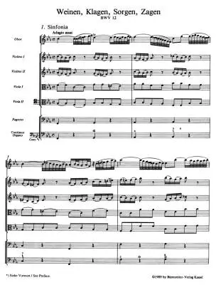 Weeping, Crying, Sorrow, Sighing BWV 12 - Bach - Study Score, Urtext Edition