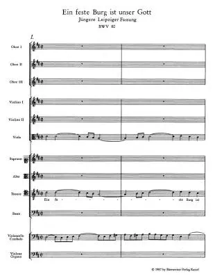 A Mighty Fortress Is Our God BWV 80 - Bach - Study Score, Urtext Edition