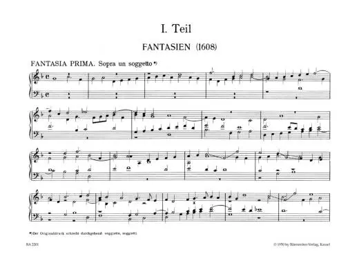 Fantasien (1608), Canzoni Alla Francese (1645) - Frescobaldi - Performance Score, Anthology