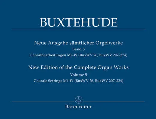 Baerenreiter Verlag - Chorale Settings Mi-w (Buxwv 76, Buxwv 207-224) - Buxtehude - Performance Score, Anthology - Organ