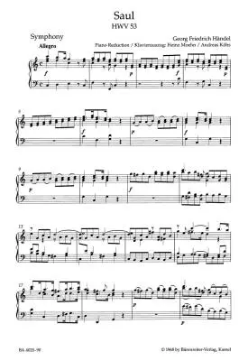 Saul HWV 53 - Handel - Vocal Score, Urtext Edition - Soloists, Choir, Orchestra
