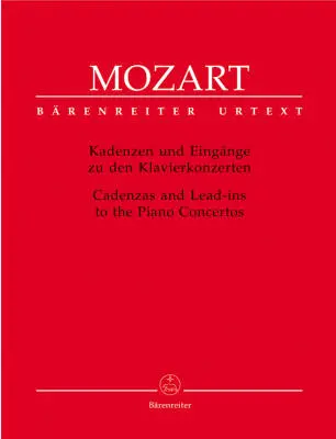 Baerenreiter Verlag - Cadenzas and Lead-ins to the Piano Concertos - Mozart - Performance Score, Anthology, Urtext Edition - Piano
