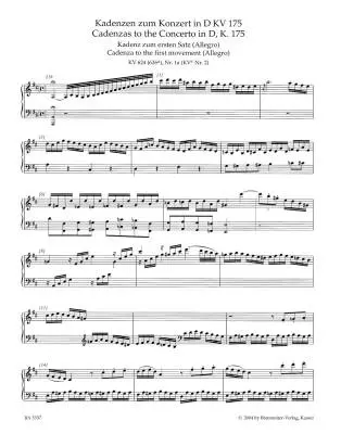 Cadenzas and Lead-ins to the Piano Concertos - Mozart - Performance Score, Anthology, Urtext Edition - Piano