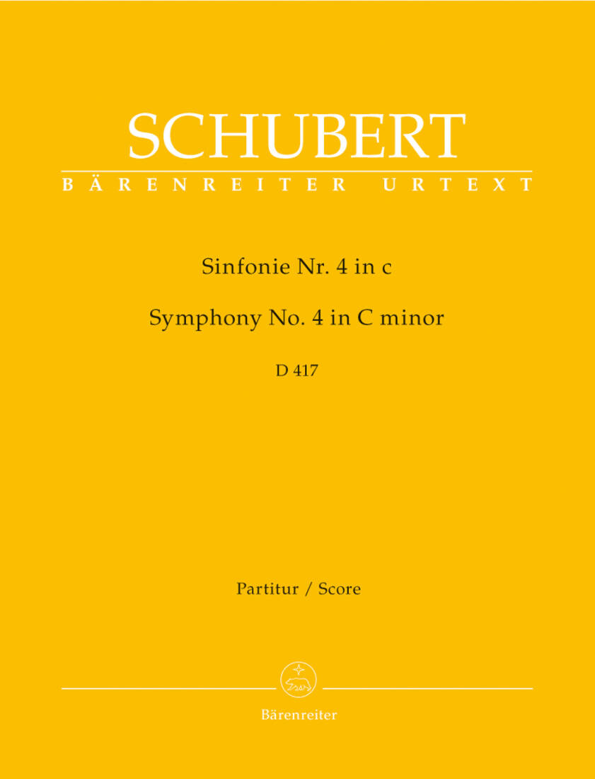 Symphony No. 4 in C Minor D 417 \'\'Tragic\'\' - Schubert - Score, Urtext Edition - Orchestra