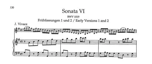 Six Sonatas for Violin and Obbligato Harpsichord BWV 1014-1019 - Bach - Score, Set of Parts, Urtext Edition, Anthology - Orchestra