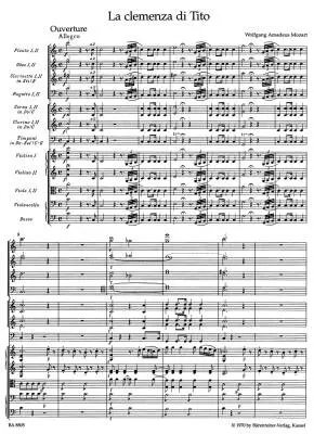 La Clemenza Di Tito KV 621 - Mozart - Score, Urtext Edition - Orchestra