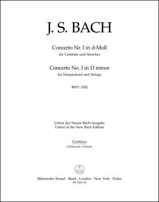 Concerto No. 1 in D Minor BWV 1052 - Bach - Cello/Double Bass Part, Urtext Edition