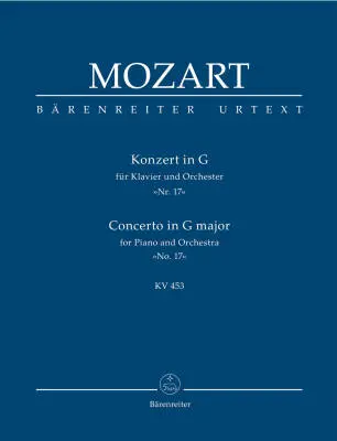 Baerenreiter Verlag - Concerto for Piano and Orchestra No. 17 in G Major K. 453 - Mozart - Study Score, Urtext Edition - Piano, Orchestra