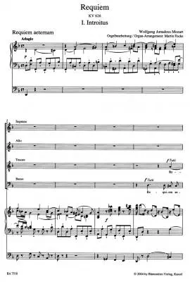 Requiem K. 626 - Mozart - Organ Reduction - Soloists, Choir, Organ
