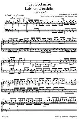 Let God Arise HWV 256b - Handel - Vocal Score, Urtext Edition