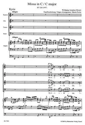 Missa in C Major K. 220 (196b) \'\'Sparrow Mass\'\' - Mozart - Organ Reduction