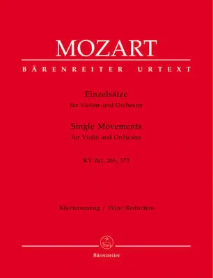 Single Movements for Violin and Orchestra K. 261, 269 (261a), 373 - Mozart - Piano Reduction, Part, Anthology, Urtext Edition - Violin, Orchestra