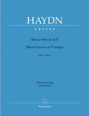 Missa Brevis in F Major Hob. XXII:1 - Haydn - Vocal Score, Urtext Edition - Soloists, Choir, Orchestra