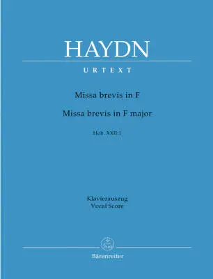 Baerenreiter Verlag - Missa Brevis in F Major Hob. XXII:1 - Haydn - Vocal Score, Urtext Edition - Soloists, Choir, Orchestra