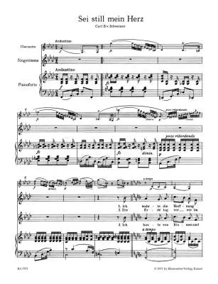 Six German Songs for Voice, Clarinet and Piano Op. 103 - Spohr - Singing Score, Part - Vocal, Clarinet, Piano