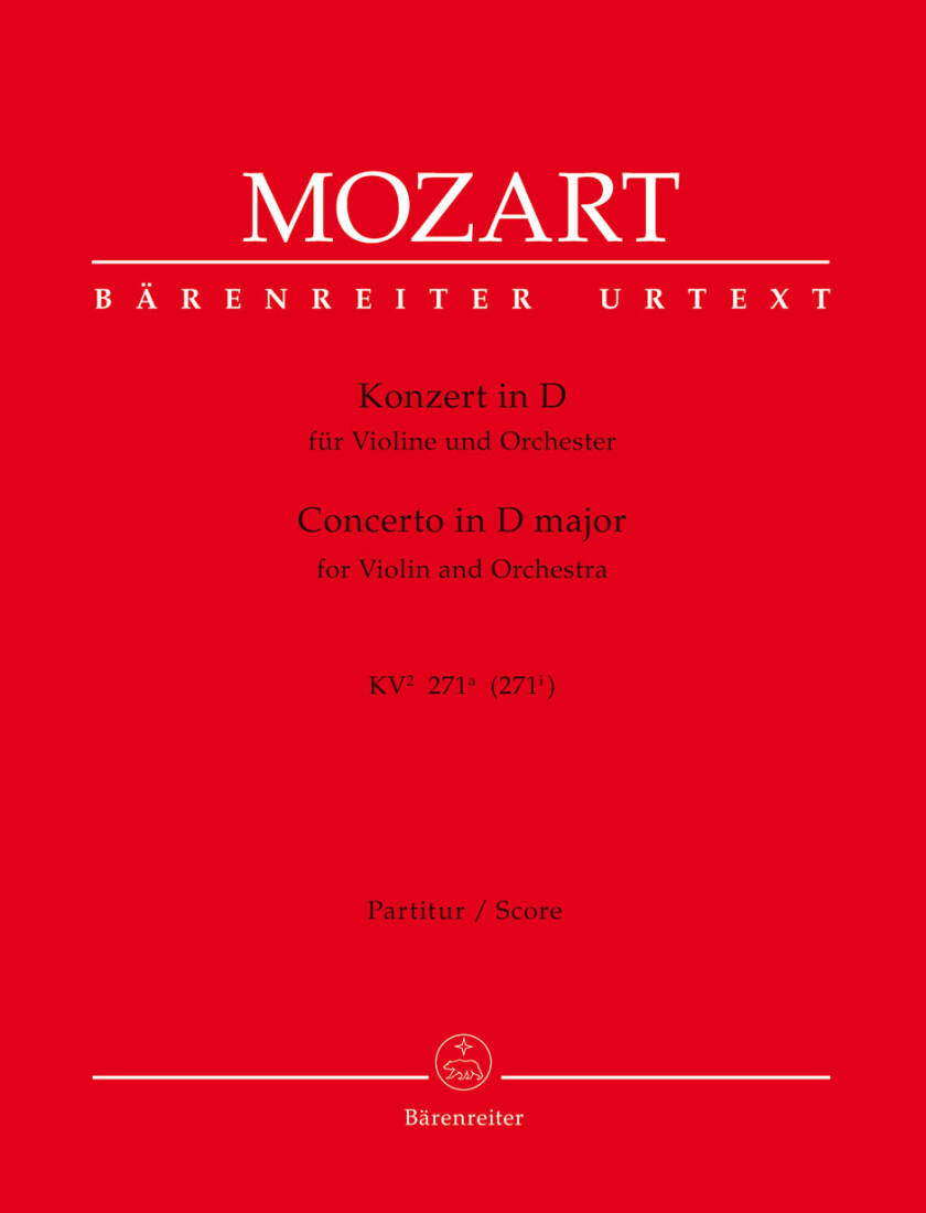 Concerto for Violin und Orchestra in D Major K2. 271a (271i) - Mozart - Score, Urtext Edition - Violin, Orchestra