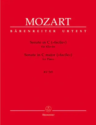 Baerenreiter Verlag - Sonata for Piano in C Major K. 545 Facile - Mozart - Performance Score, Urtext Edition - Piano