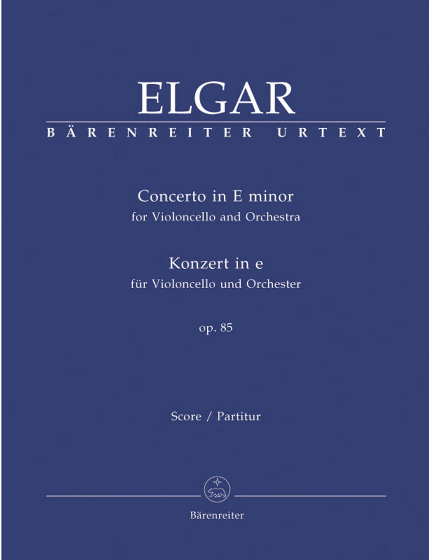 Concerto for Violoncello and Orchestra in E Minor Op. 85 - Elgar - Score, Urtext Edition - Violoncello, Orchestra